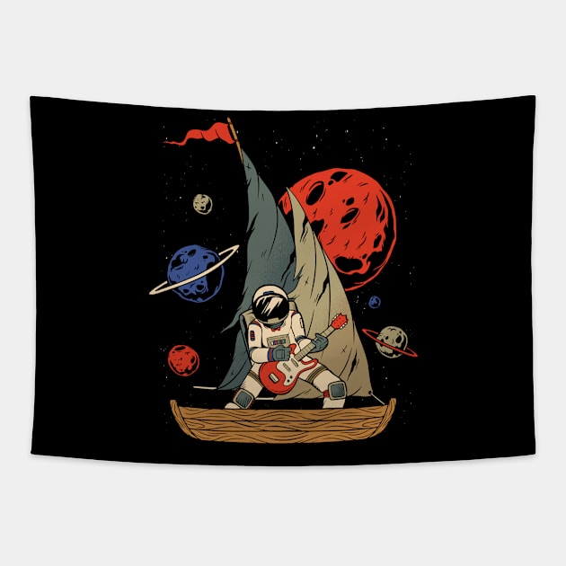 music funny astronaut drift Tapestry by Midoart