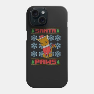 Santa Paws Ugly Christmas Sweater Phone Case
