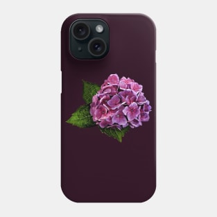 Hydrangeas - Maroon Hydrangea Phone Case