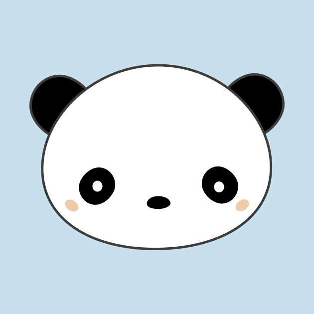 Kawaii Cute Panda Face by happinessinatee