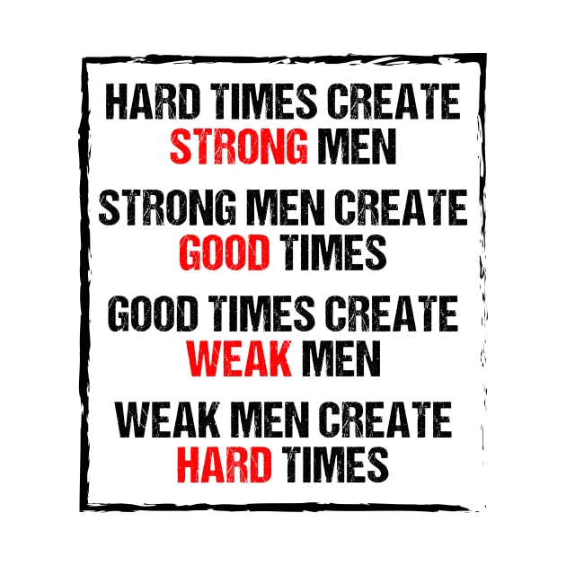 Hard Time Create Strong Men by BR Designs