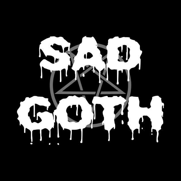 Sad Goth Aesthetic Pentacle Pentagram Emo Grunge Black by Prolifictees