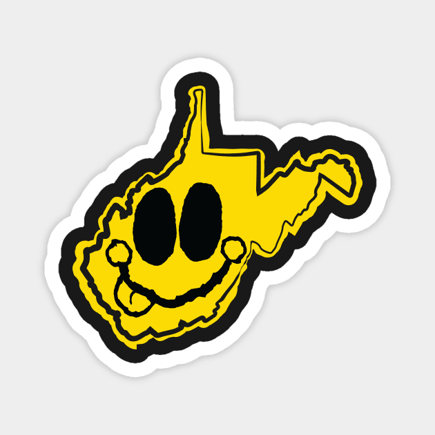 West Virginia Happy Face with tongue sticking out Magnet by pelagio