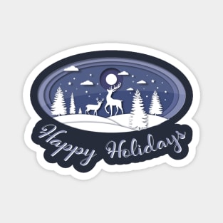 Happy Holidays Magnet