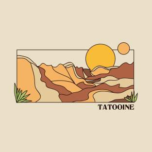 Tatooine line art T-Shirt