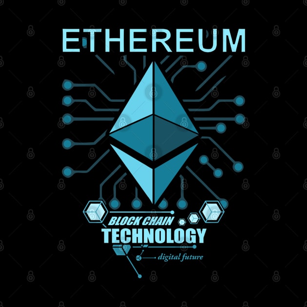 Ethereum - ETH - Digital Cryptocurrency Logo by amarth-drawing