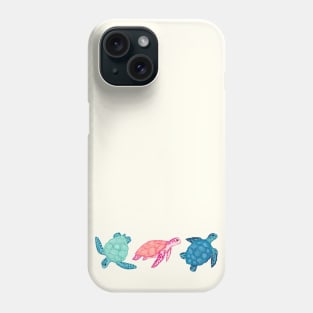 Paradise Beach Turtles - Three in a Row Phone Case