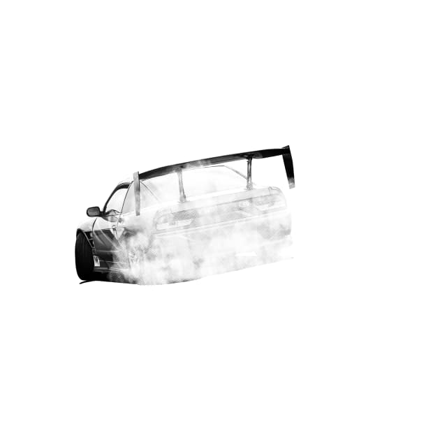 Addicted to Smoking Drift Car Design by allovervintage