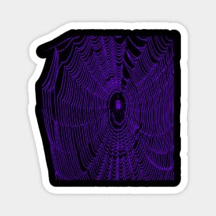 Artistic Halloween Spider Web Cobweb Doodle In Lilac Magnet