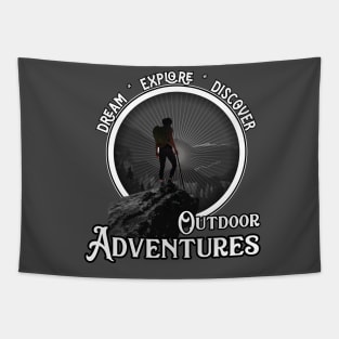 Outdoor Adventures - Hiking Monochrome 002 Tapestry