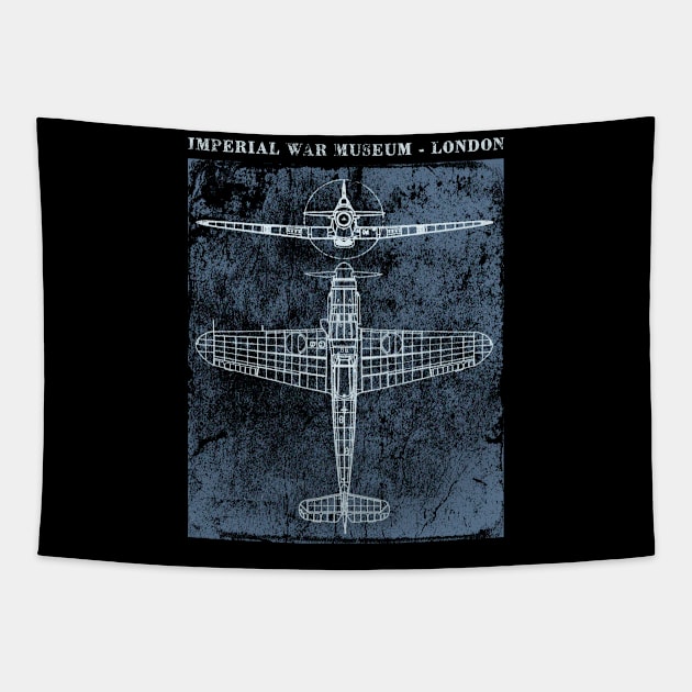Cool Tees Airplane History Spitfire Tapestry by COOLTEESCLUB