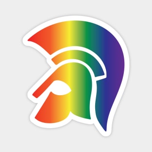 Spartan Helmet Gay Pride Magnet