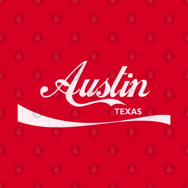 Austin, Texas / Retro Typography Design by DankFutura