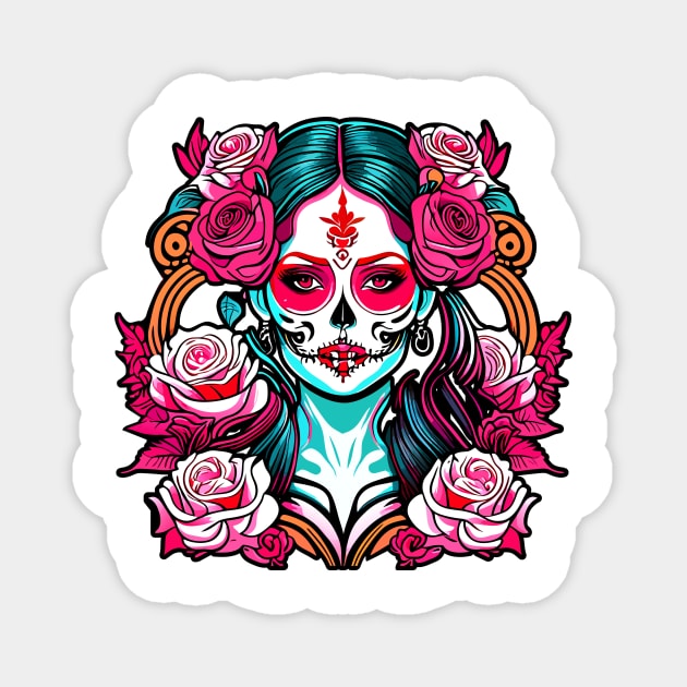 Santa muerte lady Magnet by RedGraph