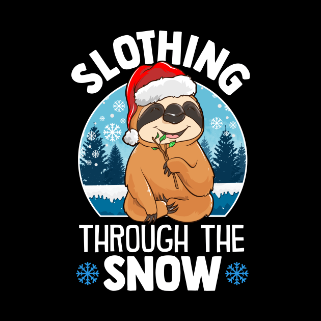 Cute & Funny Slothing Through The Snow Christmas by theperfectpresents