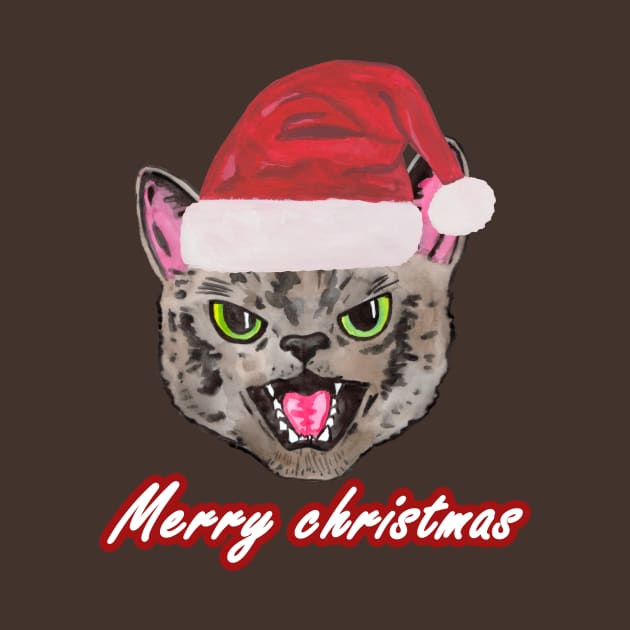 Santa cat by deadblackpony