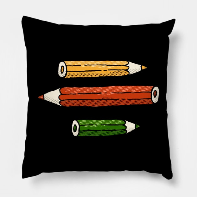 Color Pencils Pillow by Tania Tania