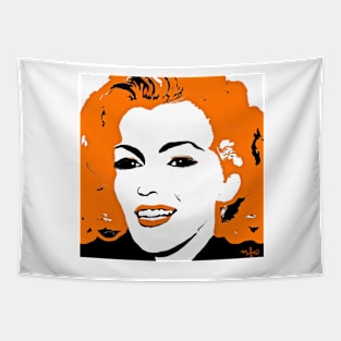 Marilyn so Lovely in Orange and Black Tapestry