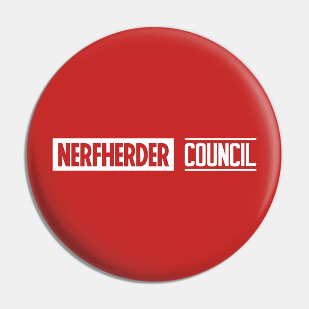 Nerfherder Cinematic Universe logo (white) Pin by NHCpodcast