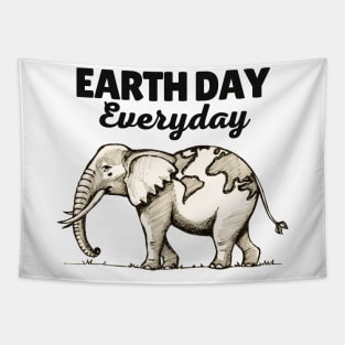 Earth Day Everyday Elephant Tapestry