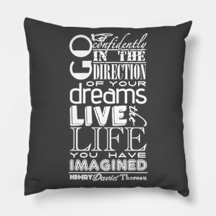 Henry David Thoreau Dreams Quote Pillow