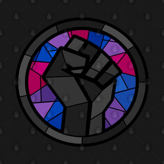 BLM Stained Glass Fist (Bi) by OctopodArts