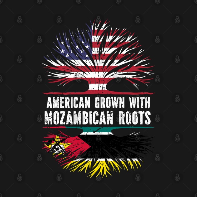 American Grown with Mozambican Roots USA Flag by silvercoin