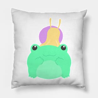 Snail on a Frog Pillow