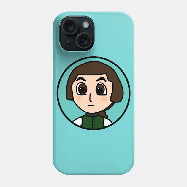 Patriot Portrait - Chibi Paul Revere (Small Print) Phone Case by Aeriskate