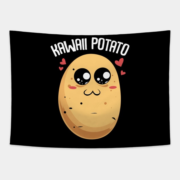 Cute Anime Kawaii Potato Manga Vegetable Tapestry by Lumio Gifts