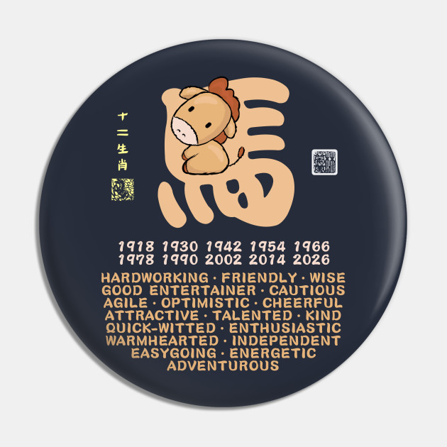 CUTE HORSE CHINESE ZODIAC ANIMAL PERSONALITY TRAIT