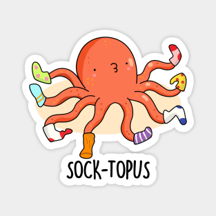 Sock-topus Cute Octopus Pun Magnet