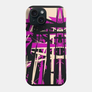 Abstract Industrial: violet, peach, black Phone Case