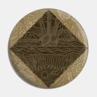 NATURE MANDALA BROWN Pin