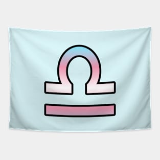 Libra Trans Pride Symbol Tapestry