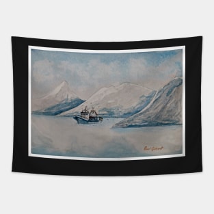 North Sea Fishing Trawler Tapestry