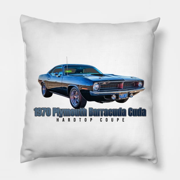 1970 Plymouth Barracuda Cuda Hardtop Coupe Pillow by Gestalt Imagery