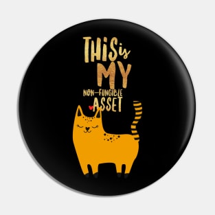 This is my non-Fungible Asset (yellow smug cat) Pin
