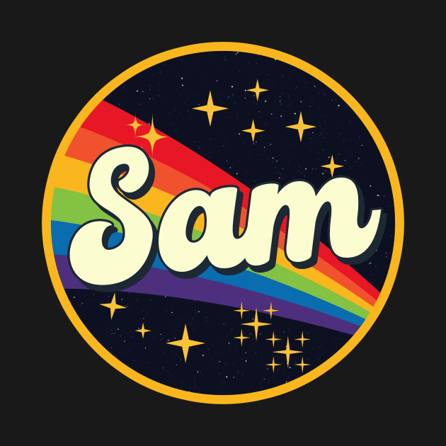 Sam // Rainbow In Space Vintage Style by LMW Art