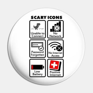 SCARY ICONS Pin