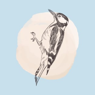 Hand drawn illustration of woodpecker bird T-Shirt