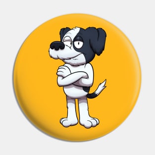 Serious Shih Tzu Dog Pin