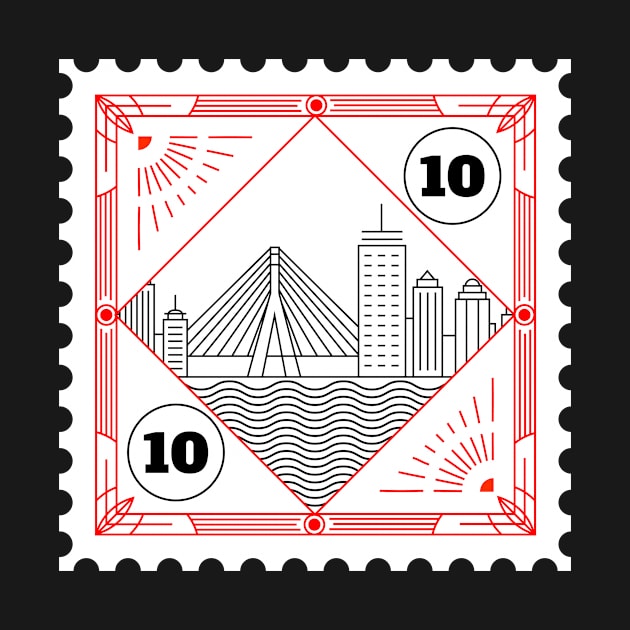 Boston Stamp Design by kursatunsal