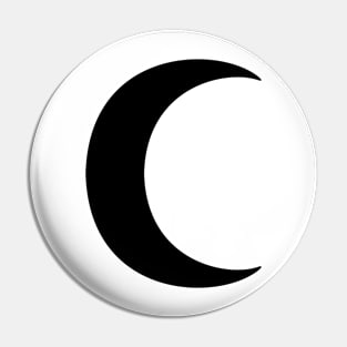 Crescent (black) Pin