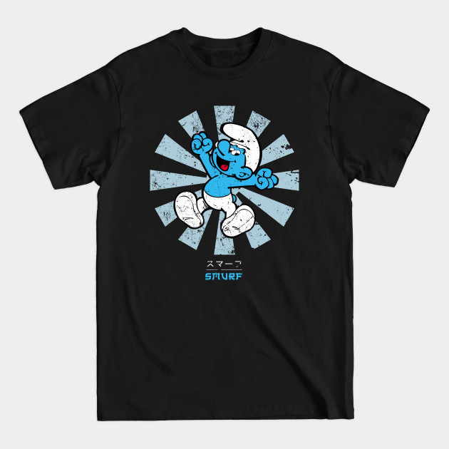 Disover Smurf Retro Japanese - Smurf - T-Shirt