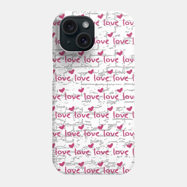 Love, love, love Phone Case by Cherubic