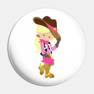 Cowgirl, Sheriff, Western, Country, Blonde Hair Pin