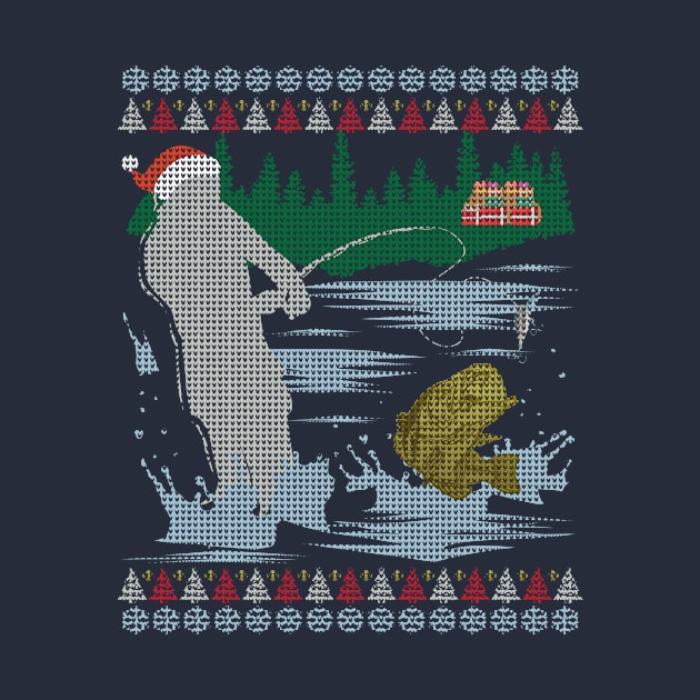 Fly Fishing Fisher Ugly Christmas Design by 4Craig