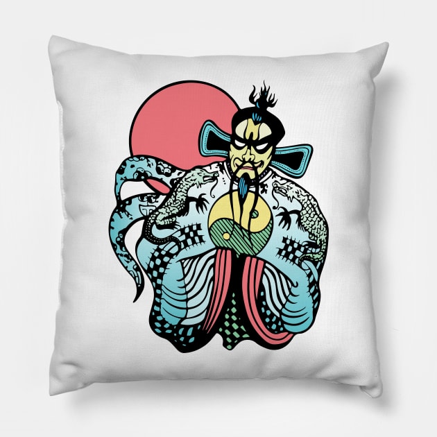 Jack Burton Fu Manchu Pillow by Breakpoint