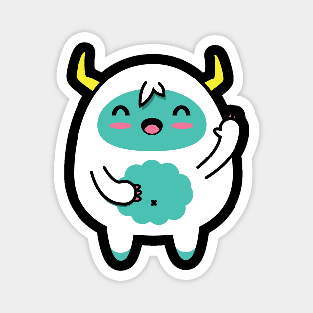 Chibi Kawaii Yeti - Cute Monsters - Magnet